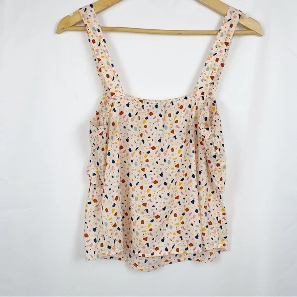 Madewell Tie-Front Cami Tank Top in Terrazzo Confetti - Picture 5 of 9